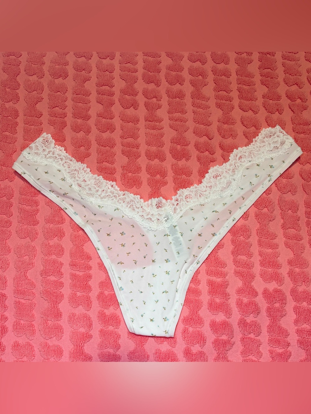 🌸 RARE SKIMS Fits Everybody Lace Dipped Thong | Floral Print | 2X | NWOT